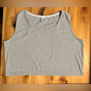 Live Well Lounge 3X Crop Top Grey
